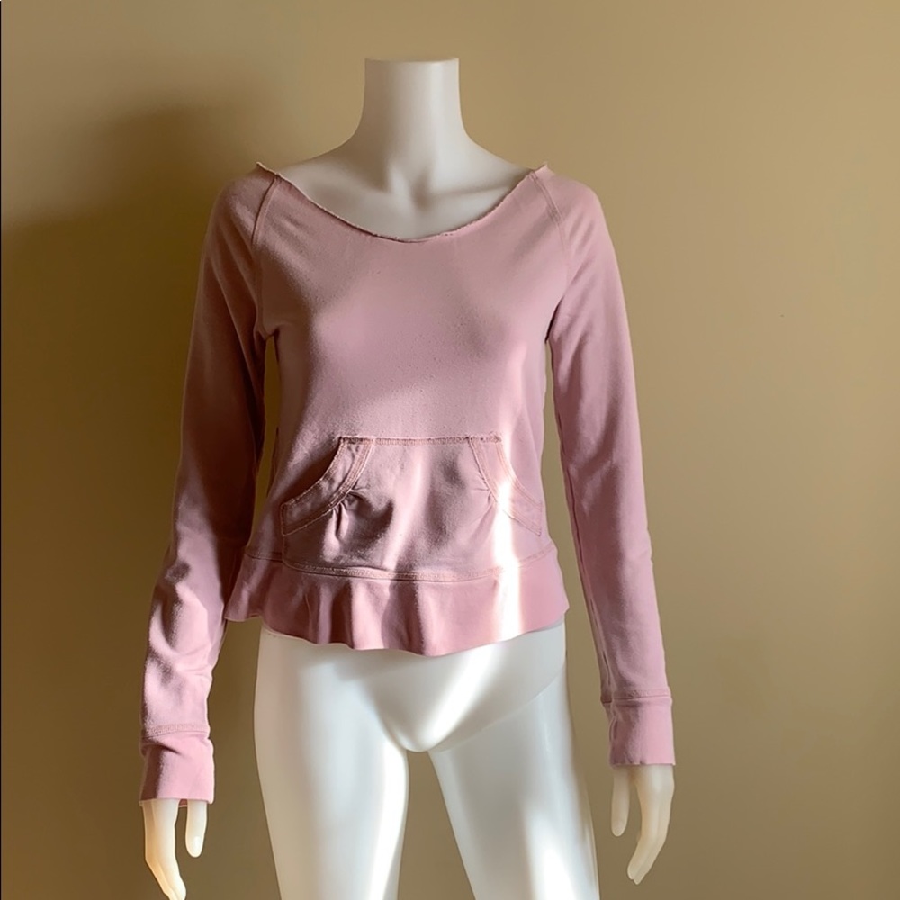 Express Cropped Sweatshirt, Size S, Pink